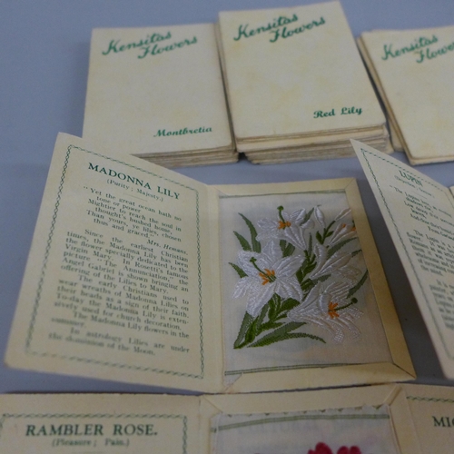 700 - A collection of Kensitas cigarette silks, flowers collection