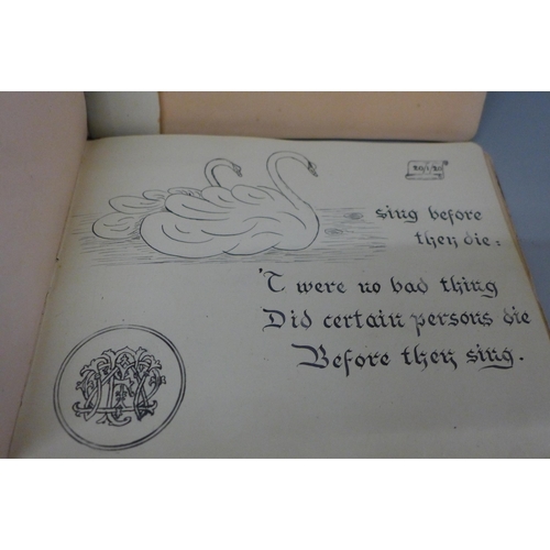 707 - Two autograph books from early 20th Century including verse and illustration