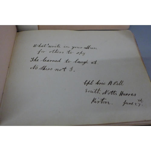 707 - Two autograph books from early 20th Century including verse and illustration