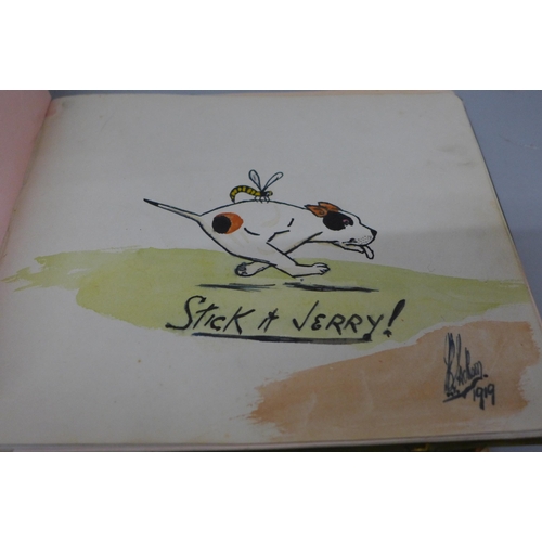 707 - Two autograph books from early 20th Century including verse and illustration