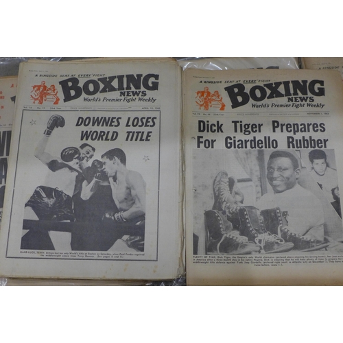 708 - Forty Boxing News editions, all 1960s