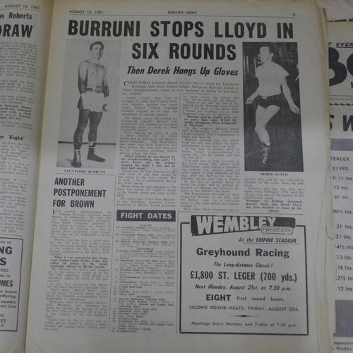 708 - Forty Boxing News editions, all 1960s