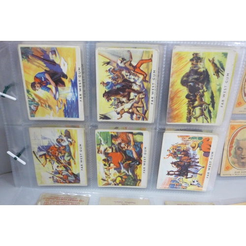 725 - Cinema trade cards, Globo Far West (set of 48 Spanish cards); Shelby Hamilton movie stars (26), 76 t... 