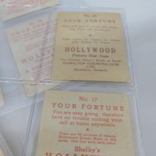 725 - Cinema trade cards, Globo Far West (set of 48 Spanish cards); Shelby Hamilton movie stars (26), 76 t... 