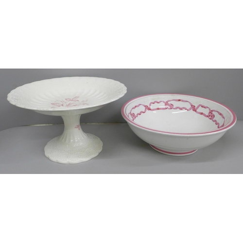 726 - A Minton 1864 bowl and a Copeland tazza