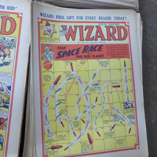 732 - 1930s-1960s comics, Rover, Wizard, Adventure, Hornet comics mainly 1950s, 280*