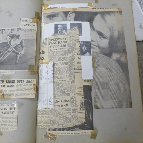 738 - A collection of eight scrapbooks, 1950 onwards, dedicated to international speedway motorcycle rider... 