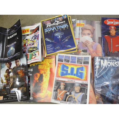 742 - A selection of TV horror magazines, etc.