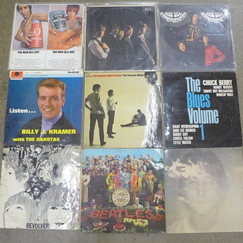 746 - Eighteen 1960s LP records - The Who, Hendrix, Stones, Beatles, Dylan, Hollies, etc.