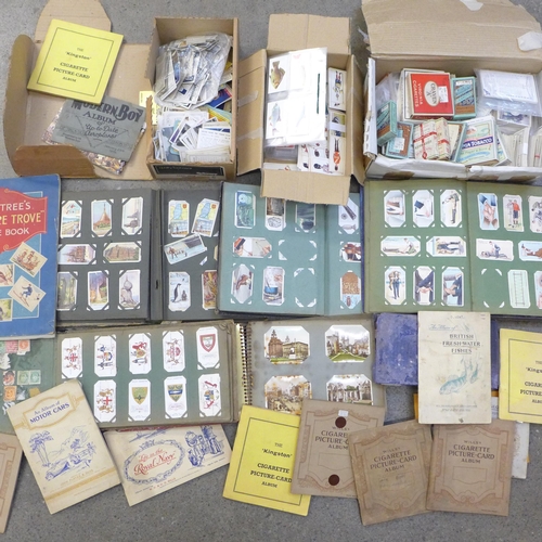 755 - A large collection of cigarette cards and albums