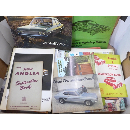 761 - A box of car ephemera, DIY catalogues, etc, 1970s