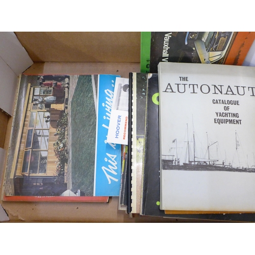 761 - A box of car ephemera, DIY catalogues, etc, 1970s