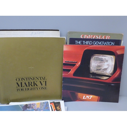 773 - A collection of original 1970s USA trucks, cars, caravans sales brochures