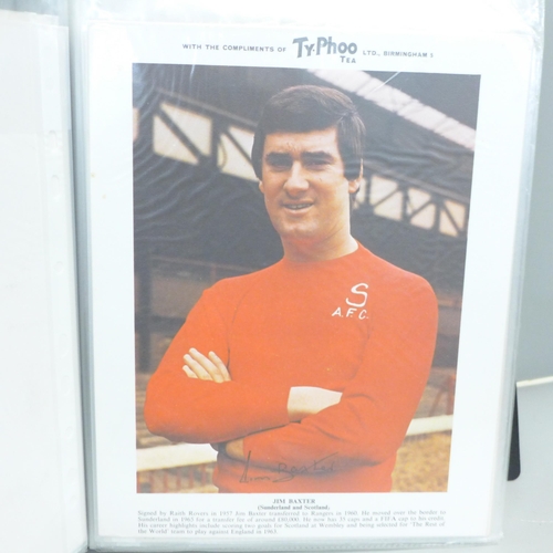 797A - A collection of TyPhoo Tea large footballers picture cards, 45 in total