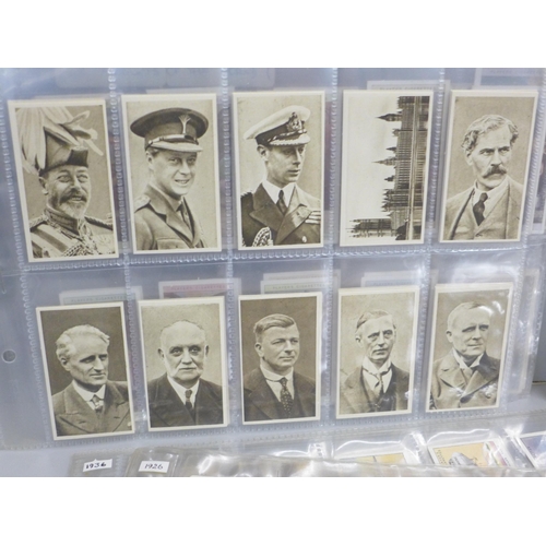 798 - Twenty sets of cigarette cards