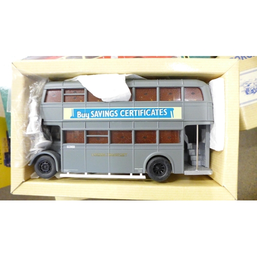 808 - A collection of boxed Corgi model vehicles, classic coaches, etc.