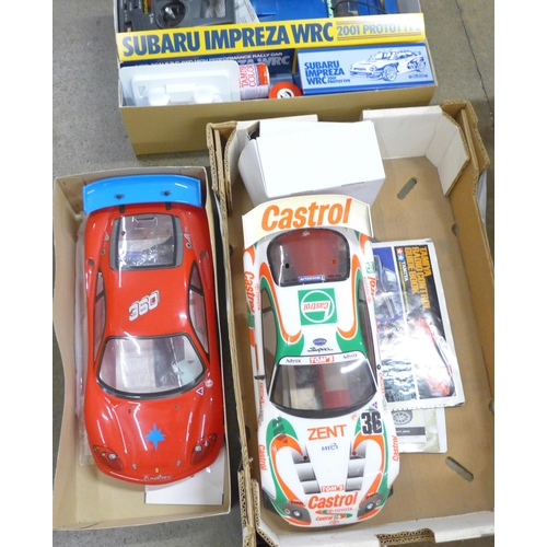 813 - A Tamiya Subaru Impreza WRC 1/10th scale radio control 4WD high performance rally car, boxed, car bo... 