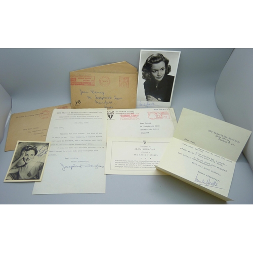 870 - A collection of celebrity photographs and postcards, signed in ink, (one or two printed with accompa... 