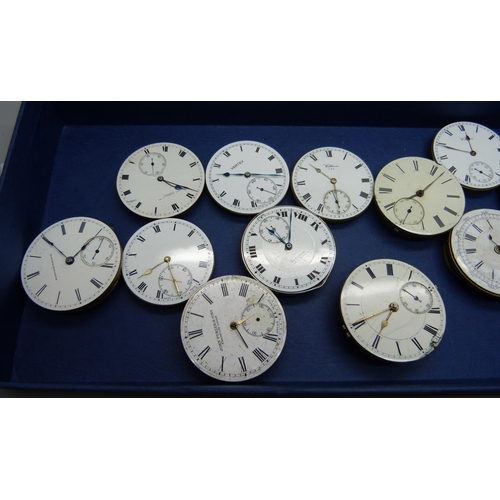 903 - Nineteen pocket watch movements