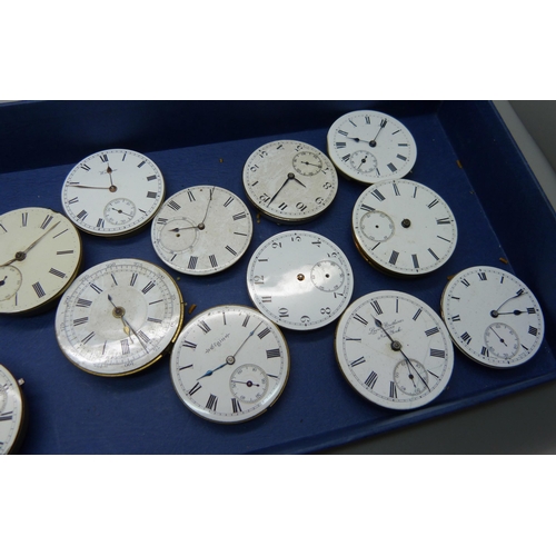 903 - Nineteen pocket watch movements