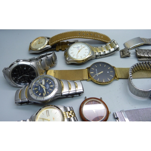 923 - A collection of wristwatches, a/f