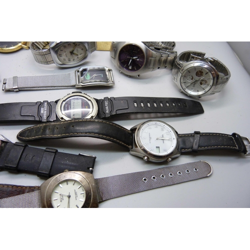 923 - A collection of wristwatches, a/f