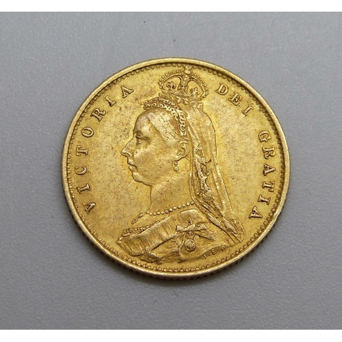 966 - A Victorian 1887 half-sovereign