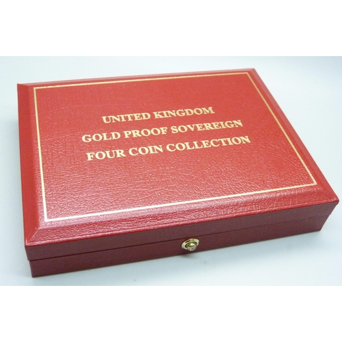 994B - A Royal Mint The 1995 UK Gold Proof Four-Coin Sovereign Collection, No. 0714