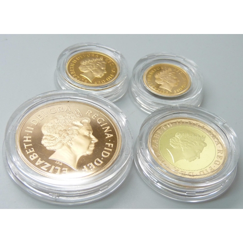 994D - A Royal Mint The 2001 UK Gold Proof Four-Coin Sovereign Collection, No. 0230