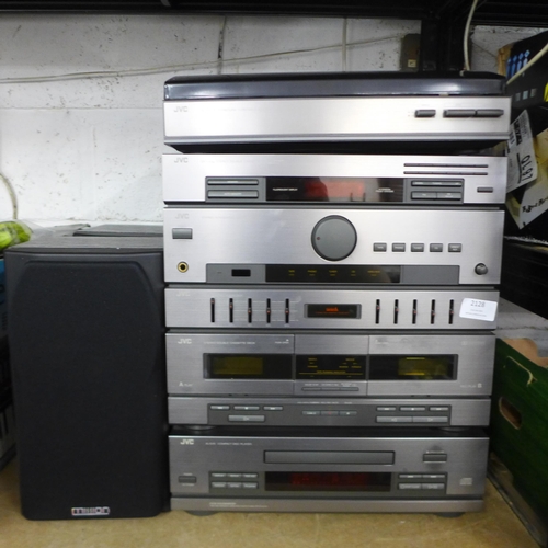 2128 - JVC hi-fi separates system including E45C amp, AL-E45 turntable, graphics equalizer XLE45 CD player ... 