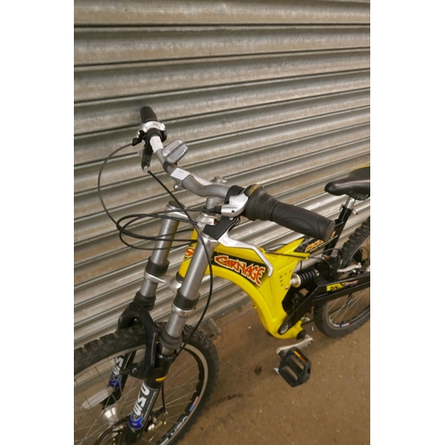 2164 - A Saxon Monocoque Carnage steel framed full suspension, front disk brake mountain bike
