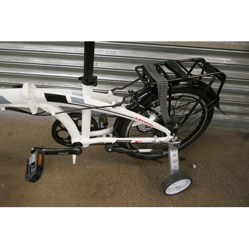 2168 - A Cross CRF500 folding bike complete with pannier rack and stabilizers