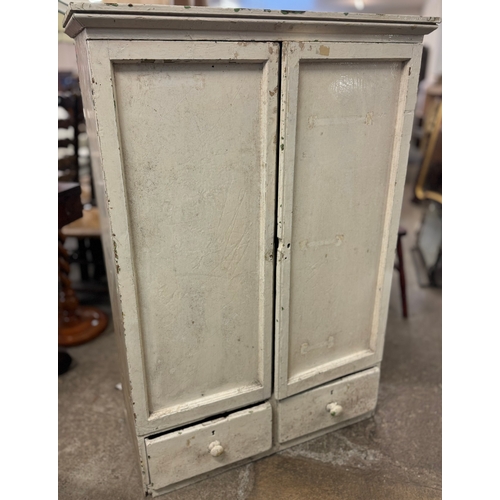 279A - A Victorian painted pine pantry cupboard