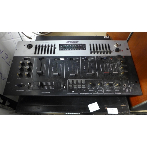 2141 - A quantity of stereo equipment including a Pro-Sound MMX-410 sound effects equalizer, a T&M Performa... 
