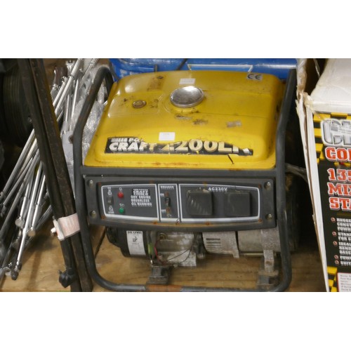 2374 - A Powercraft 2200LR OHV engine petrol driven  generator - AC 230V