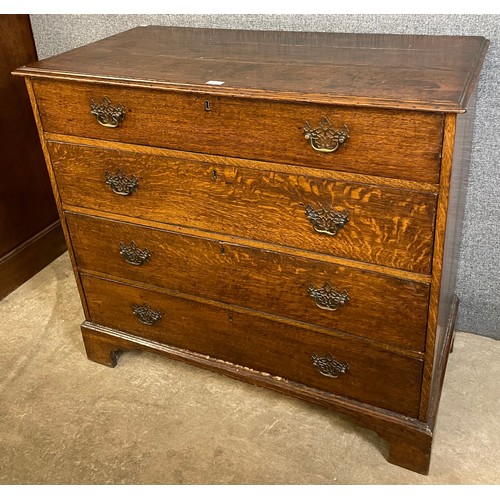 113 - A George III oak chest of drawers