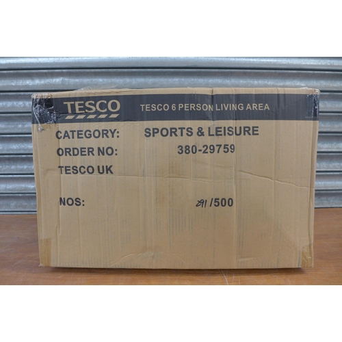 2282 - 2 Tesco 6 person living area tents  *This lot is subject to VAT