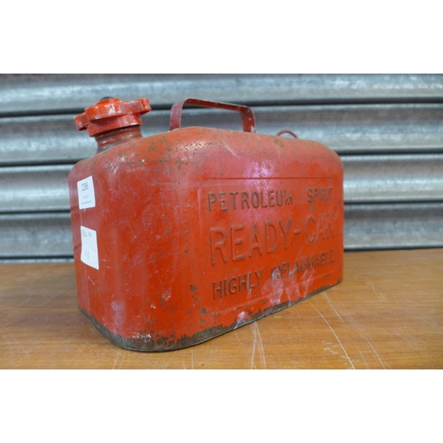 2286 - A red metal petrol can