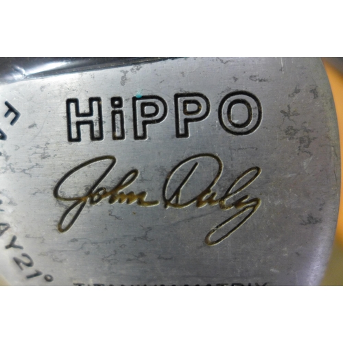 2302 - A collection of Hippo golf clubs, 12 in total including a 370 driver, Fairway 16 degree wood, Fairwa... 