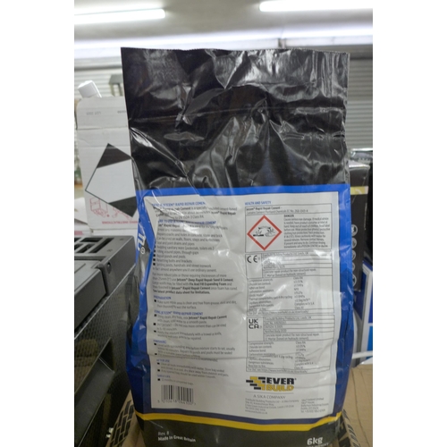 2309 - 4 x 6kg bags of Everbuild jetcem rapid repair cement