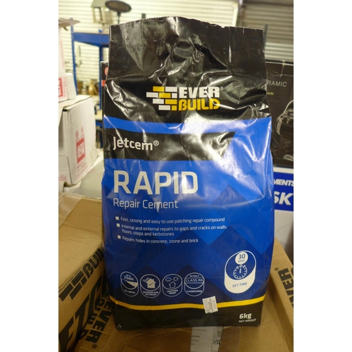 2310 - 4 x 6kg bags of Everbuild jetcem rapid repair cement