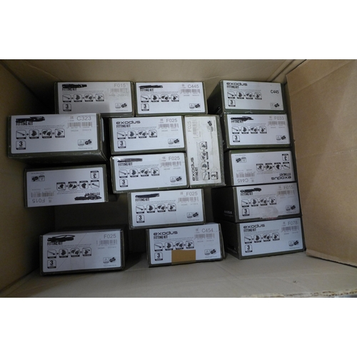 2326 - 15 Boxes of Exodus (Halfords/Thule) Car roof bar fixings (4 Fixings plus screws per box) unused