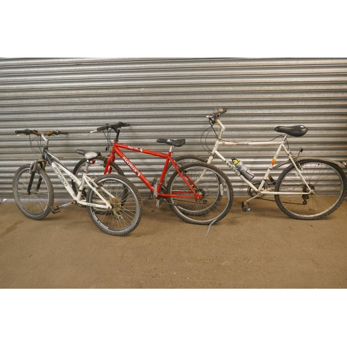 2160 - 3 push bikes - a Peugeot Ranger MTB, a Matrix Ultra men's MTB and a ladies Ammaco Ethos front suspen... 