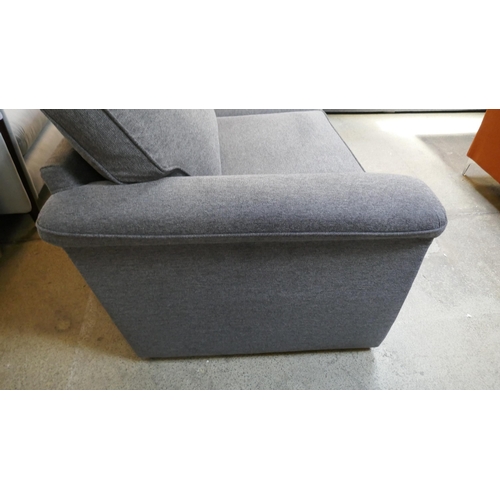 1523 - A deep blue upholstered corner sofa