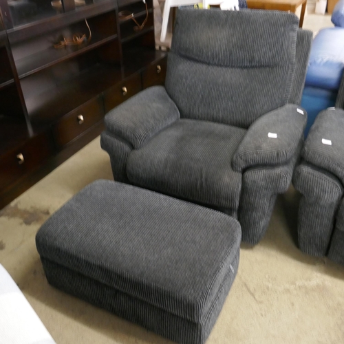 1547 - A La-z boy Tamla recliner chair and footstool