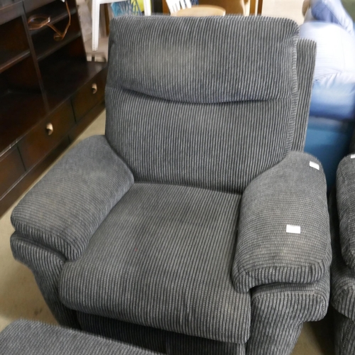 1547 - A La-z boy Tamla recliner chair and footstool