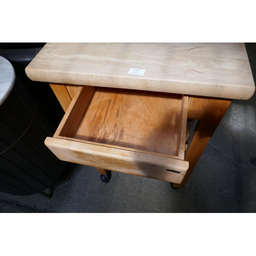 1563 - A beech kitchen workstation