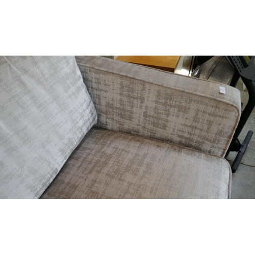 1566 - A Barker & Stonehouse mink upholstered three seater sofa - damaged support rail