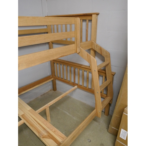 1581 - Pine bunk beds, single top bunk and three quarter bottom bunk * This lot is subject to VAT