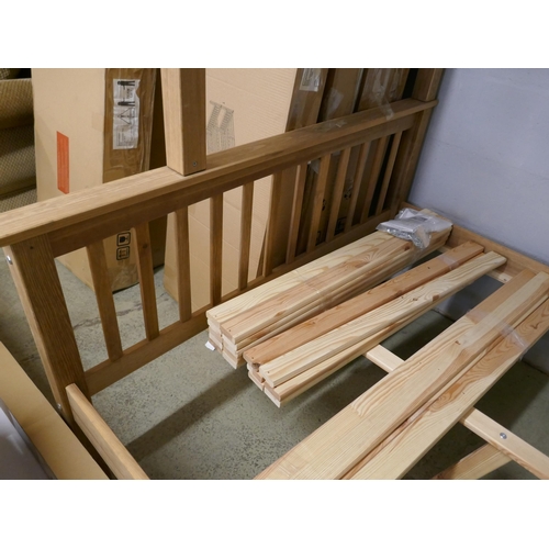 1581 - Pine bunk beds, single top bunk and three quarter bottom bunk * This lot is subject to VAT